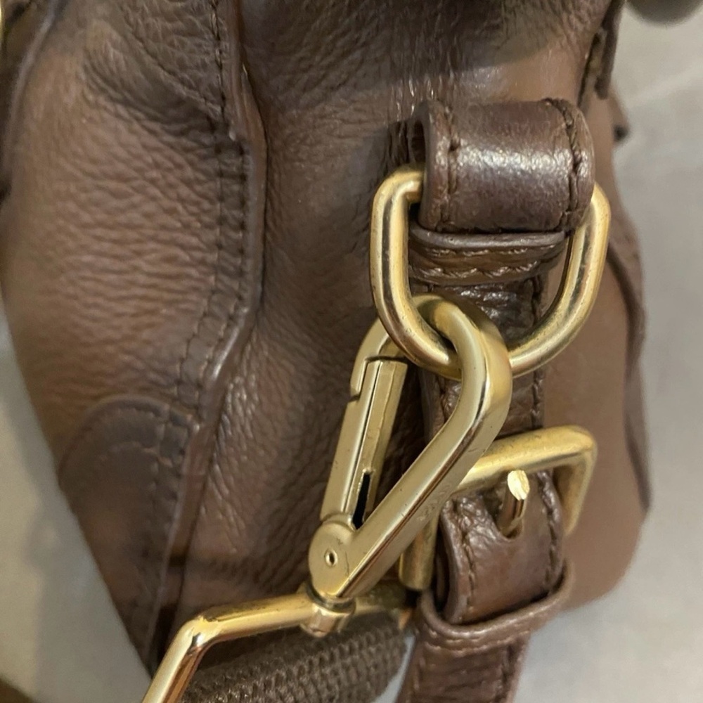 Prada Nappa Stripes Brown Leather Bag - Picture 9 of 12